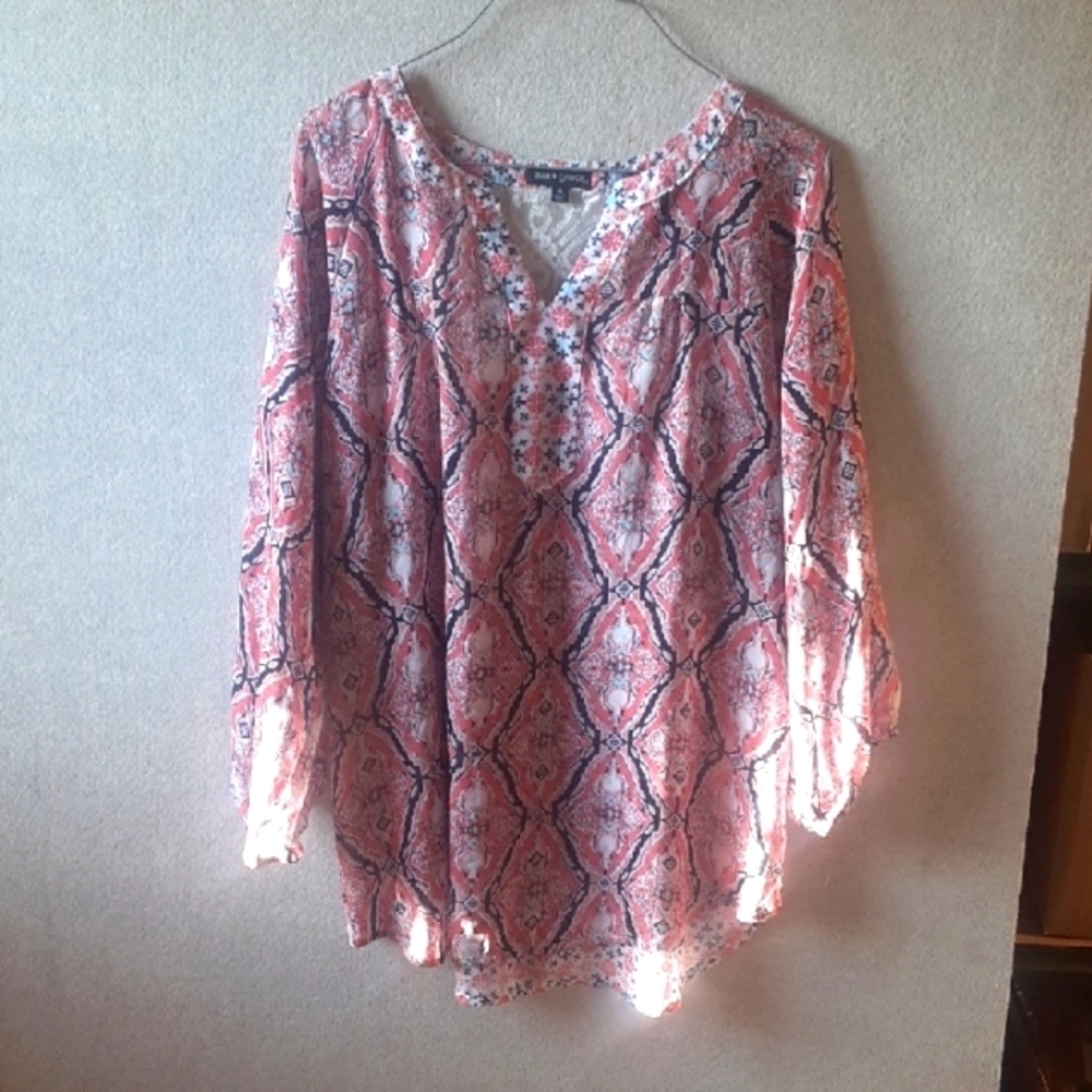 Women's Pink Patterned Top (Ava & Grace)